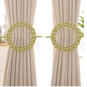 Mewutal 2 Pack Gold Curtain Tiebacks Round
Gold Curtain Tiebacks w/Rhine…